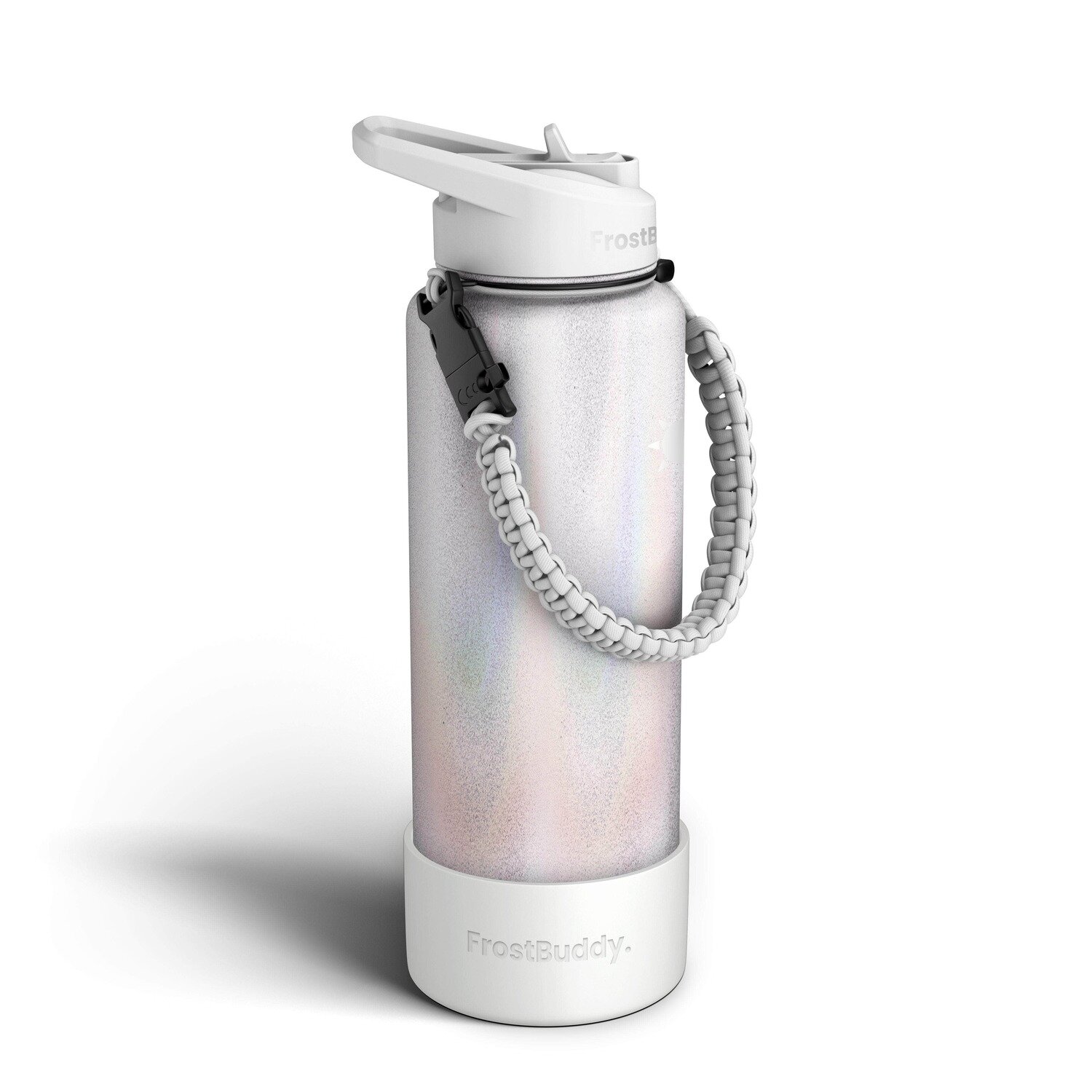 24oz Sports Buddy | White Glitter