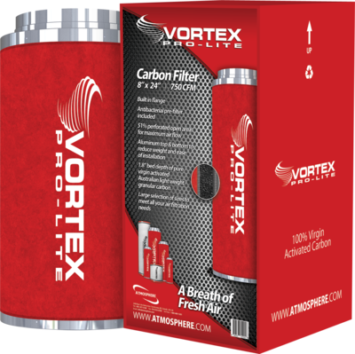 Vortex Pro-Lite Filter 8&quot; x 24&quot; 750 CFM Carbon Filter