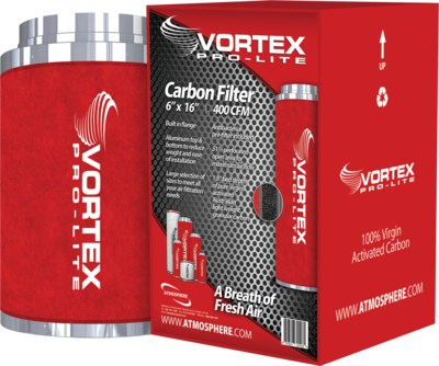 Vortex Pro-Lite Filter 6&quot; x 16&quot; 400 CFM Carbon Filter