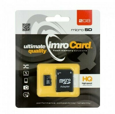 Κάρτα Μνήμης Imro Micro SD 2GB Class 10 High Speed με αντάπτορα