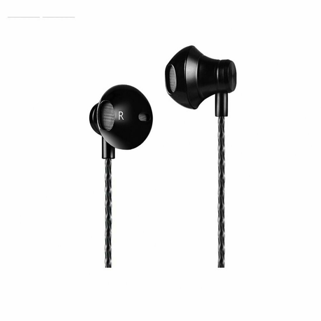 Handsfree Hoco M18 Earphones με Μικρόφωνο Stereo Gesi Metallic 3.5mm Πλήκτρο Λειτουργίας Μαύρο