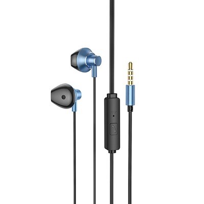 HandsFree Hoco M75 με ενσωματωμένο Μικρόφωνο Earphones Belle Ακουστικά Μπλε