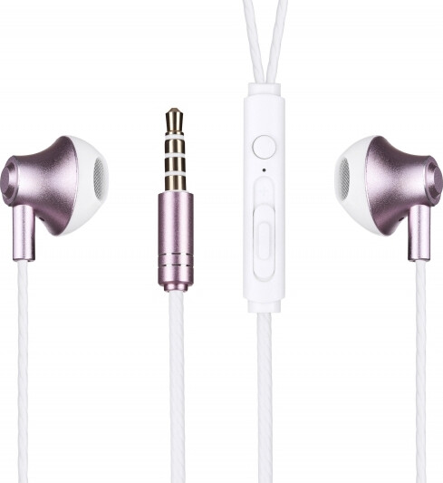 HandsFree Remax RM-711 Stereo Earphone με Βύσμα 3.5mm Ροζ Χρυσό