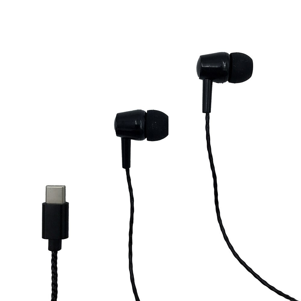 HandsFree Media-Tech MT3600 USB-C Stereo με μικρόφωνο Earphones Magicsound Πλήκτρο Λειτουργίας Μαύρο