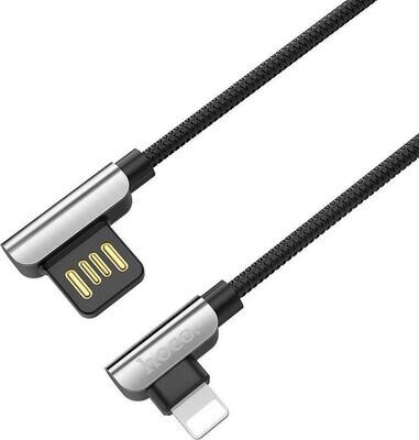 Καλώδιο Φόρτισης Δεδομένων Hoco U42 2,4A - USB σε Lightning 1,2m - Μαύρο