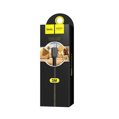 Καλώδιο Hoco X20 USB σε Micro USB 2A 3m Μαύρο