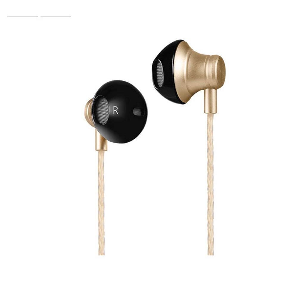 Handsfree Hoco M18 Earphones με Μικρόφωνο Stereo Gesi Metallic 3.5mm Πλήκτρο Λειτουργίας Χρυσό