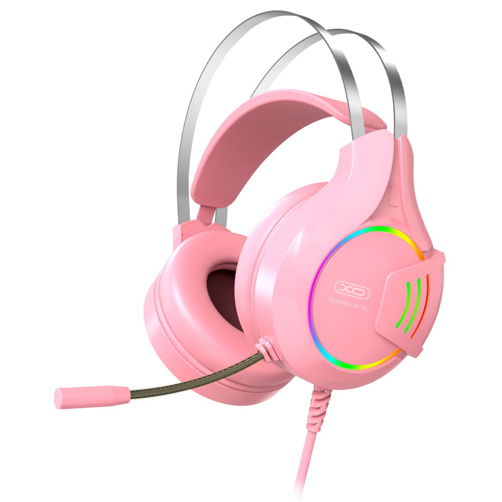 Ενσύρματα Ακουστικά XO GE-04 Hi-Fis Auio με Μικρόφωνο Ροζ