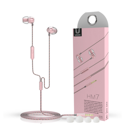 Handsfree UiiSii HM7 3.5mm Ροζ