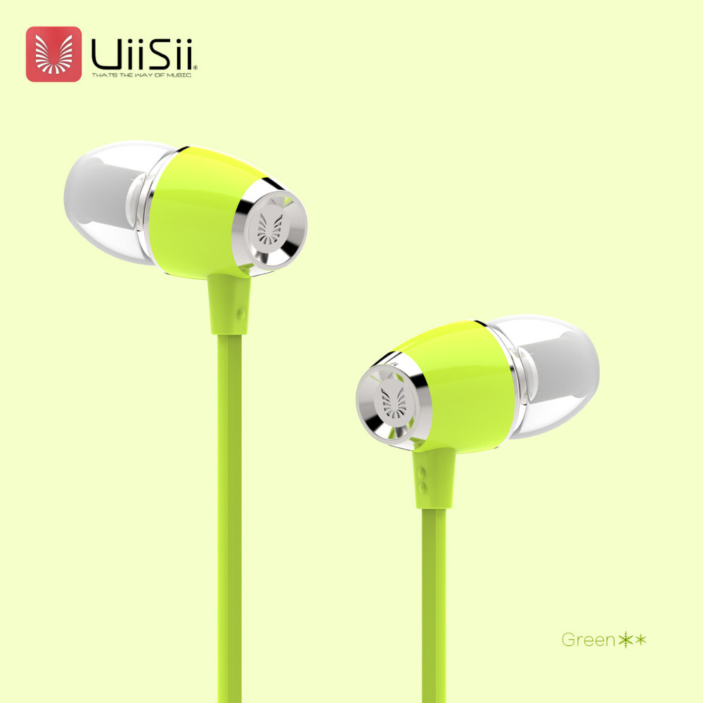 Handsfree UiiSii U5 Earphones με Μικρόφωνο Stereo 3.5mm Πλήκτρο Λειτουργίας  Green