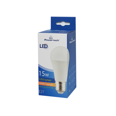 Λάμπα LED E27 Powertech 15W 3000K 1355lm Samsung LED IC Warm White