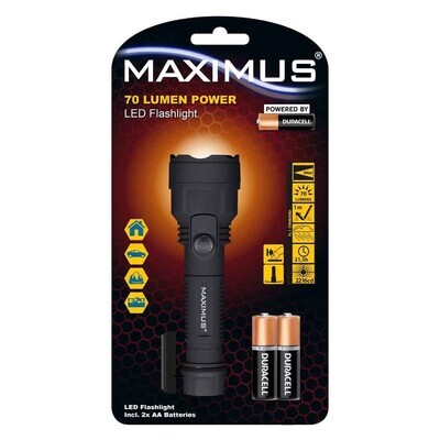 Φακός Maximus by Duracell 1W 70lm Led Αδιάβροχος