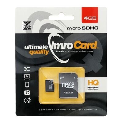 Κάρτα Μνήμης Imro Micro SD 4GB Class 10 High Speed με αντάπτορα