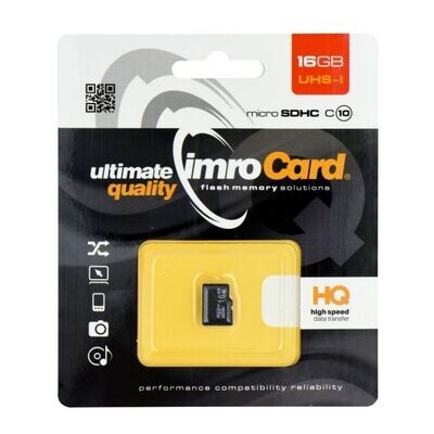 Κάρτα Μνήμης Imro Micro SD 16GB Class 10 High Speed