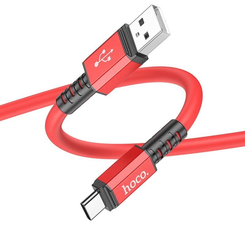 Καλώδιο Φόρτισης Δεδομένων Hoco X85 Strength USB σε Type-C 3A Fast Charge Κόκκινο 1m