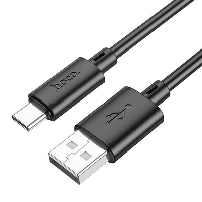 Καλώδιο Φόρτισης Δεδομένων Hoco X88 USB σε Type-C 3A Fast Charge Μαύρο 1m