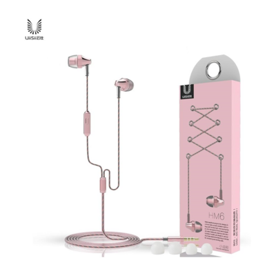 Handsfree UiiSii HM6 3.5mm Ροζ