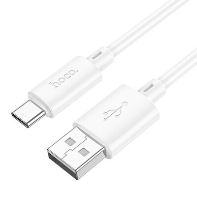 Καλώδιο Φόρτισης Δεδομένων Hoco X88 USB σε Type-C 3A Fast Charge Λευκό 1m