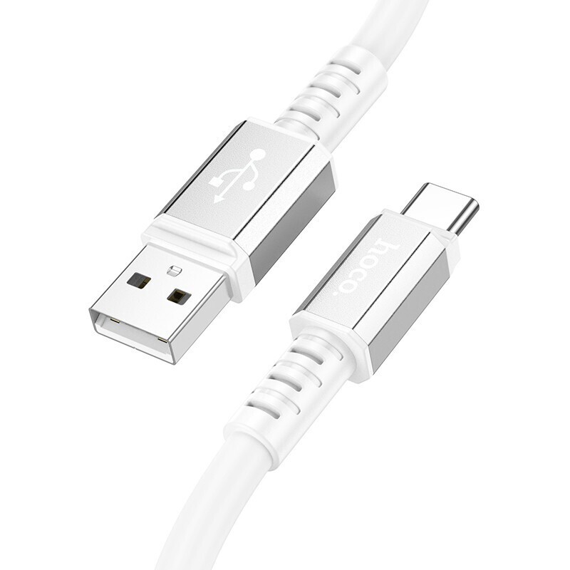 Καλώδιο Φόρτισης Δεδομένων Hoco X85 Strength USB σε Type-C 3A Fast Charge Λευκό1m