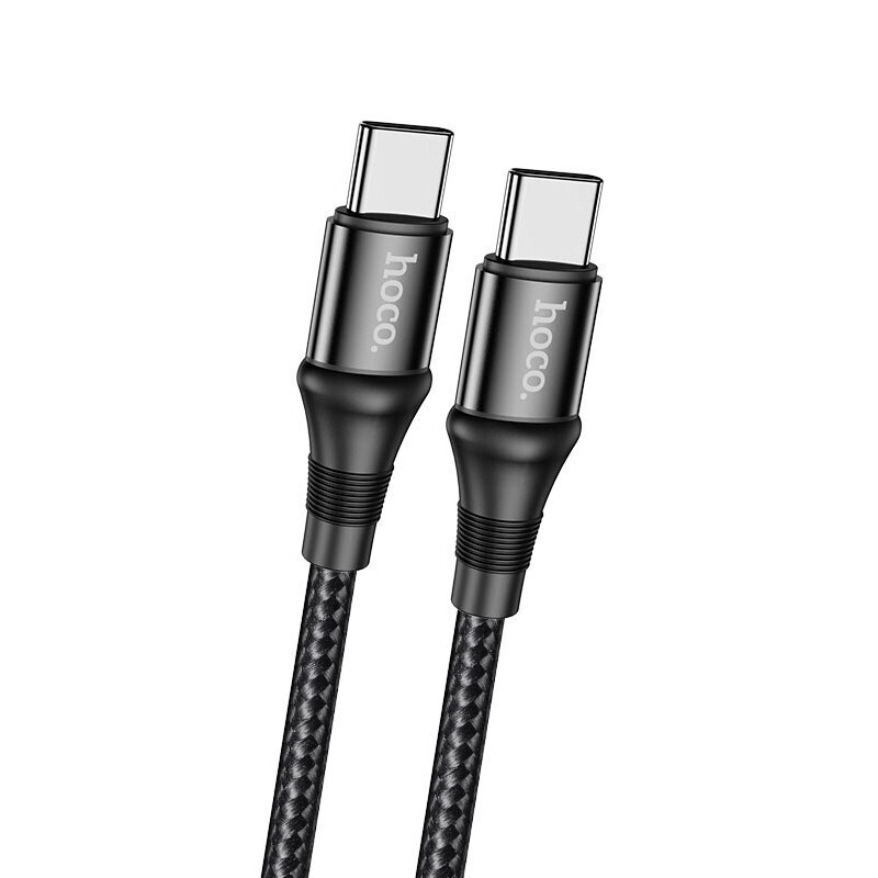 Καλώδιο Φόρτισης Δεδομένων Braided Hoco X50 100W USB-C σε USB-C 5.0A 20V 1μ. Μαύρο