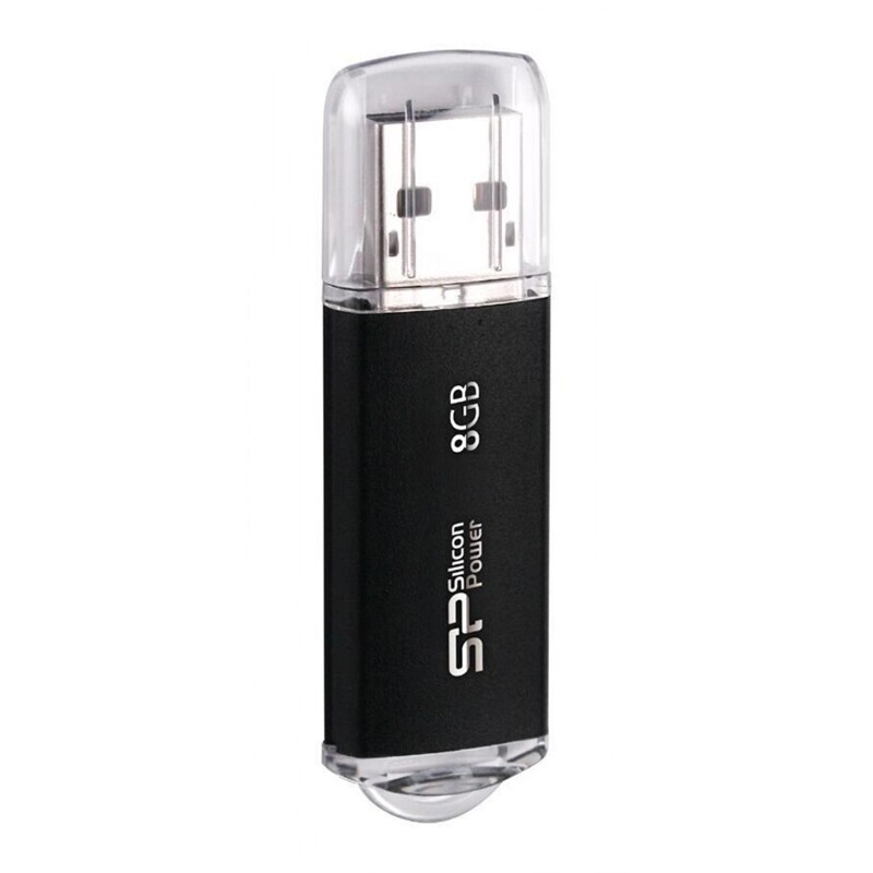 USB Flash Drive 8GB Silicon Power Ultima II-I 2.0 Μαύρο