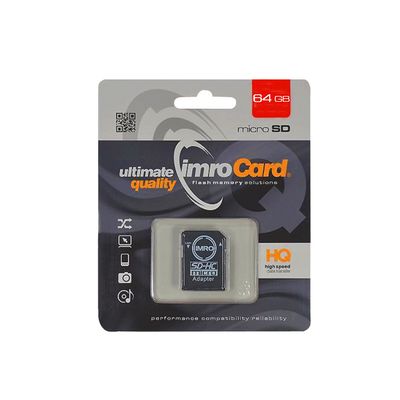 Κάρτα Μνήμης Imro 64GB Micro SDXC USH-I + Αντάπτορας