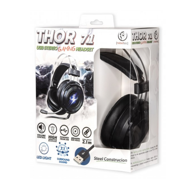Ενσύρματα Ακουστικά Rebeltec Thor Gaming Μαύρο