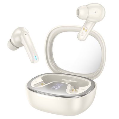 Bluetooth Ακουστικά Hoco EQ6 Shadow TWS V5.3 7 Ώρες Λειτουργίας LED Λευκά