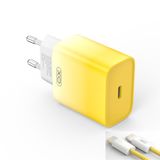 Φορτιστής Σπιτιού XO CE18 30W 1xType-C Καλώδιο USB-C Lightning  Yellow