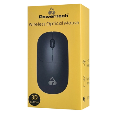 Ασύρματο Ποντίκι Powertech PT-1183, USB δέκτης, 1000DPI Μαύρο