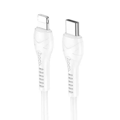 Καλώδιο σύνδεσης Hoco X37 USB-C σε Lightning 27W Bending Resistance Λευκό 1m