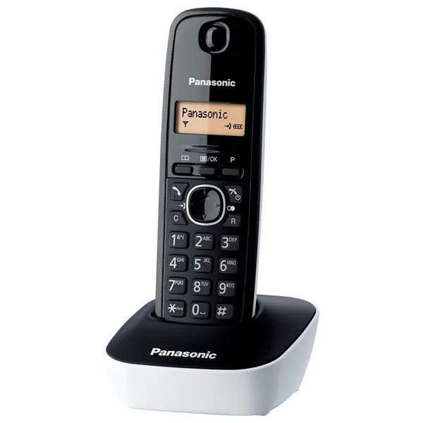 Ασύρματο Τηλέφωνο Panasonic KX-TG1611GRW Μαύρο-Λευκό
