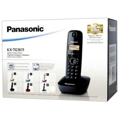 Ασύρματο Τηλέφωνο Panasonic KX-TG1611GRW Μαύρο-Λευκό