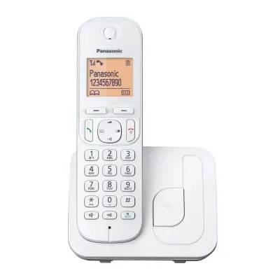 Ασύρματο Τηλέφωνο Panasonic KX-TGC250GRW με Πλήκτρο Αποκλεισμού Κλήσεων, Ανοιχτή Ακρόαση Λευκό