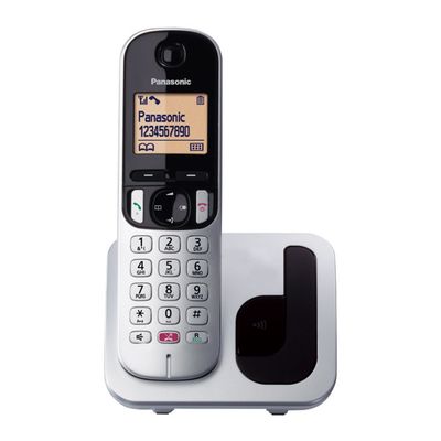 Ασύρματο Τηλέφωνο Panasonic KX-TGC250GS με Πλήκτρο Αποκλεισμού Κλήσεων, Ανοιχτή Ακρόαση Ασημί