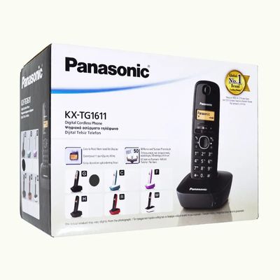 Ασύρματο Τηλέφωνο Panasonic KX-TG1611GRG Μαύρο-Ασημί