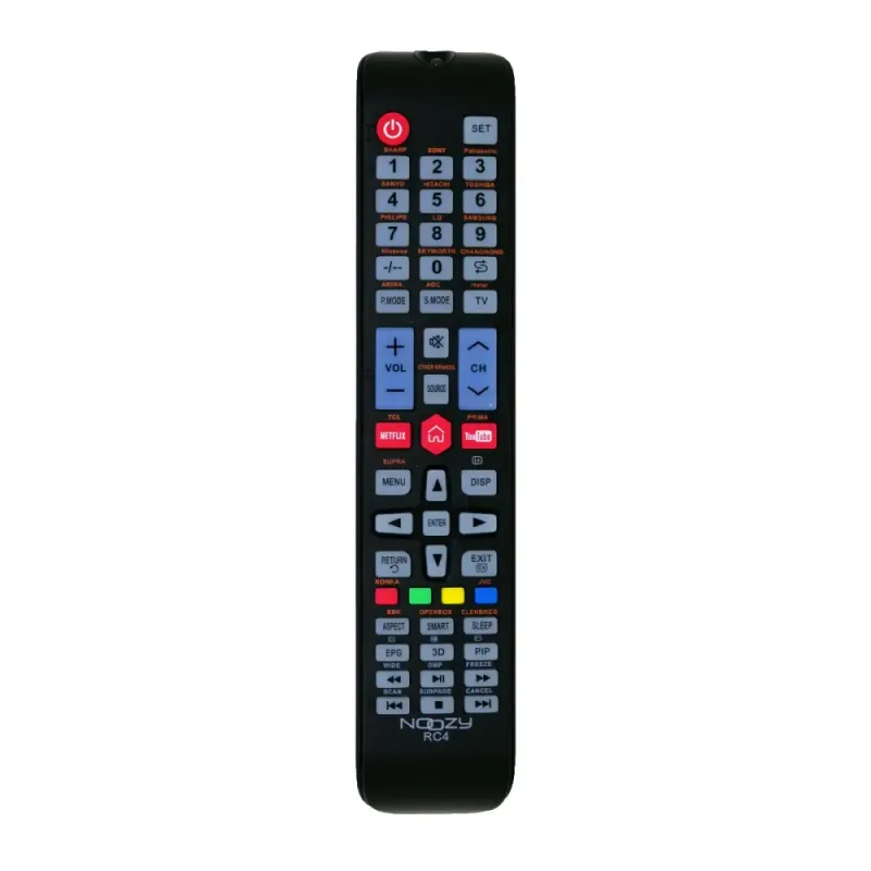 Τηλεχειριστήριο Noozy RC4 Universal με Λειτουργία Εύκολου Προγραμματισμού. Συμβατό με Smart TVs