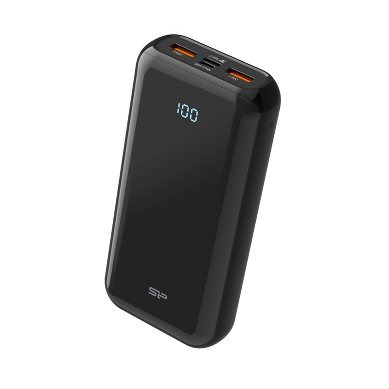 Power Bank Silicon Power QS28 20000mAh 2xUSB &amp; USB Type-C 18W Μαύρο