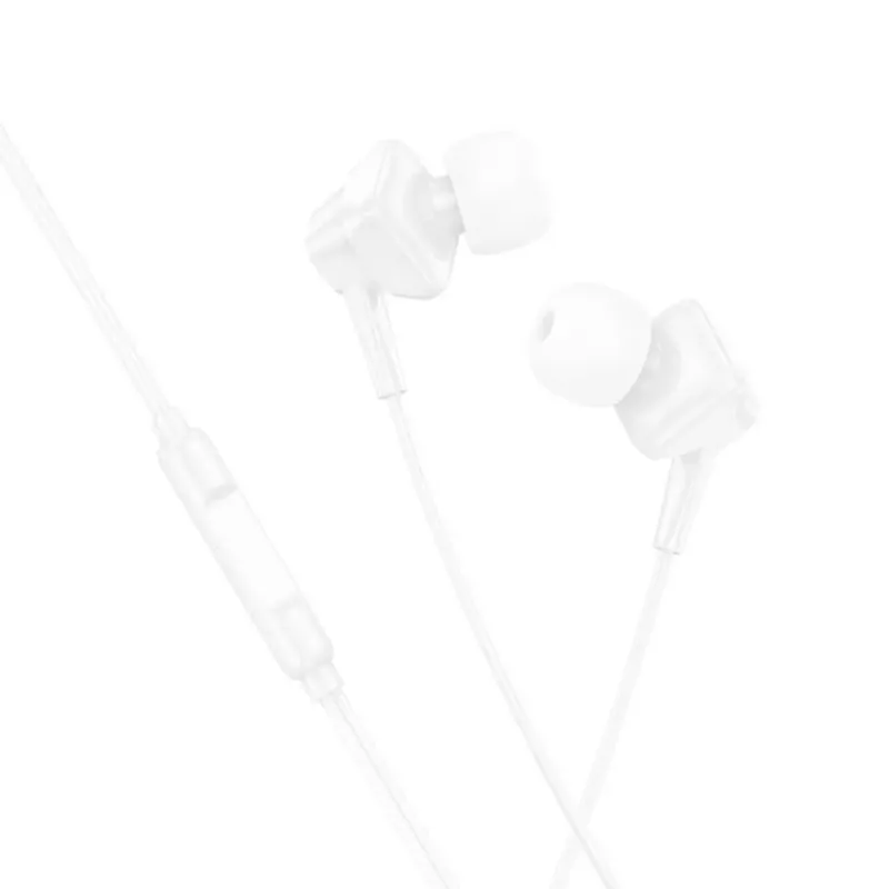 Hands Free Hoco M113 Earphones Lightning Λευκά 1.2m