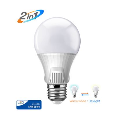 Λάμπα LED E27 Powertech 9W 2in1 3000K &amp; 6500K Samsung LED IC