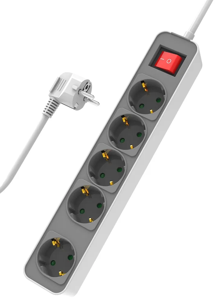 Πολύπριζο Powertech 4x schuko 16A 1.4m Λευκό