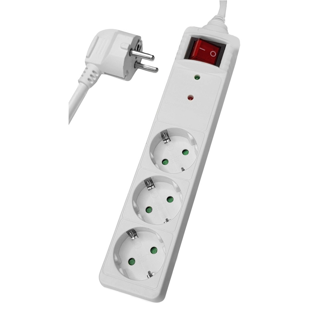 Πολύπριζο Powertech 3x schuko 16A 1.5m Λευκό