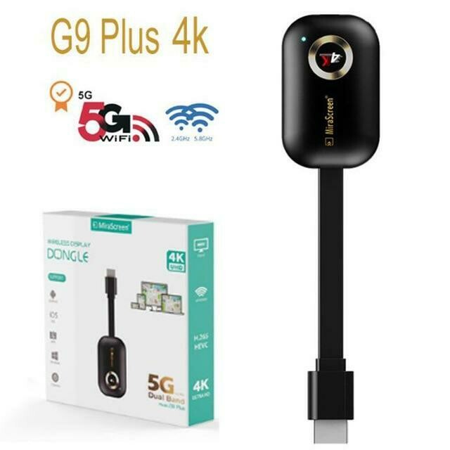 Mirascreen G9 Plus 2.4G/5G 4K HDMI Wifi Display Dongle Mirror Miracast Chromecast Airplay DLNA Receiver for Netflix Mirascreen G9 Plus 2.4G/5G 4K HDMI Wifi Display Dongle Mirror Miracast Chromecast Airplay DLNA Receiver for Netflix