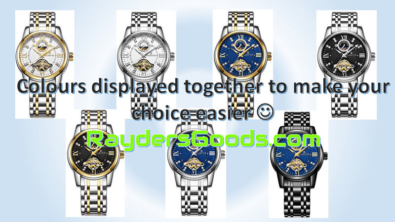 Mens Stainless Steel Moon Phase Automatic Mechanical Watch Mens Stainless Steel Moon Phase Automatic Mechanical Watch