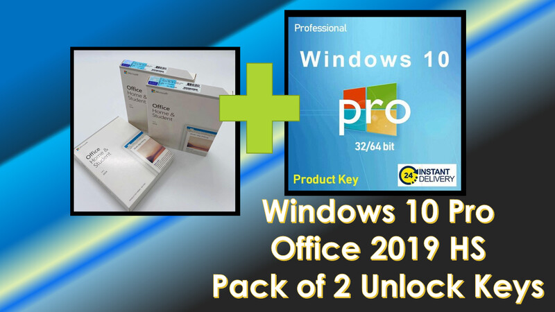 MS Windows 10 Pro AND Office 2019 Home Student Pack Digital Download Key MS Windows 10 Pro AND Office 2019 Home Student Pack Digital Download Key