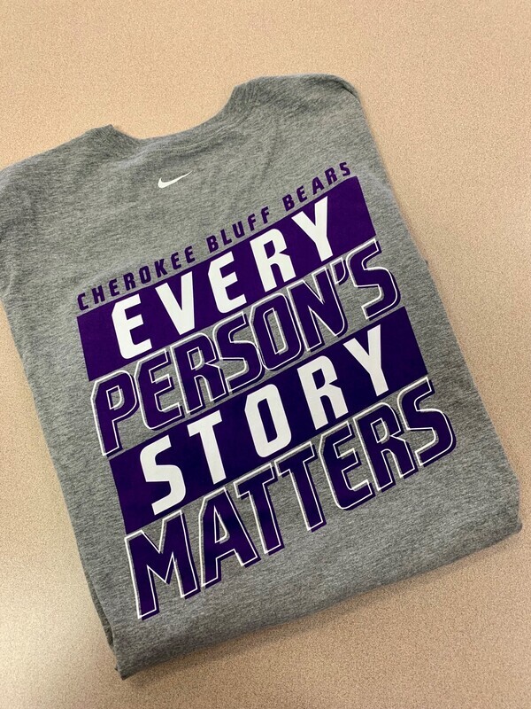 Every Person's Story Matters Long Sleeve Nike Tee-SIZE Medium