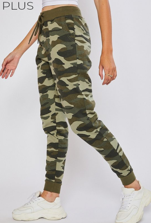 Camouflage Joggers Plus Size
