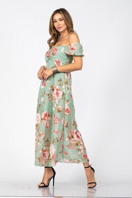 Off Shoulder Floral Dress