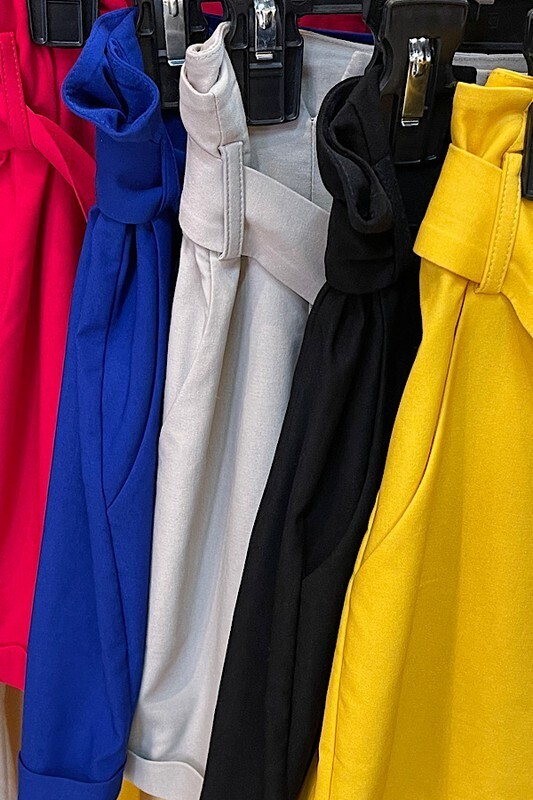High Waist Paperbag Shorts