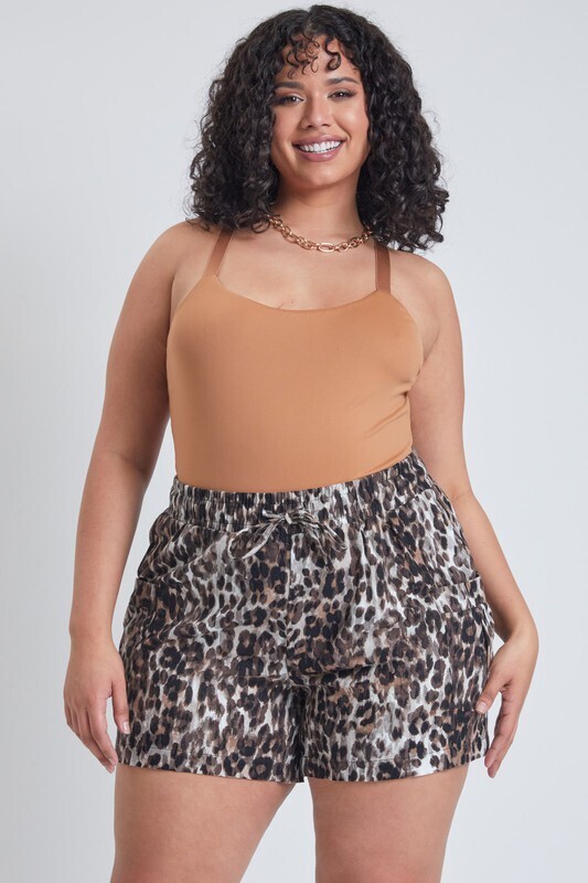 Linen Shorts Animal Print